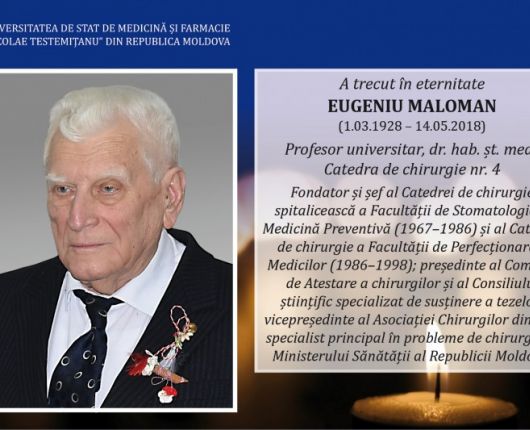 USMF „Nicolae Testemiţanu” îndoliată